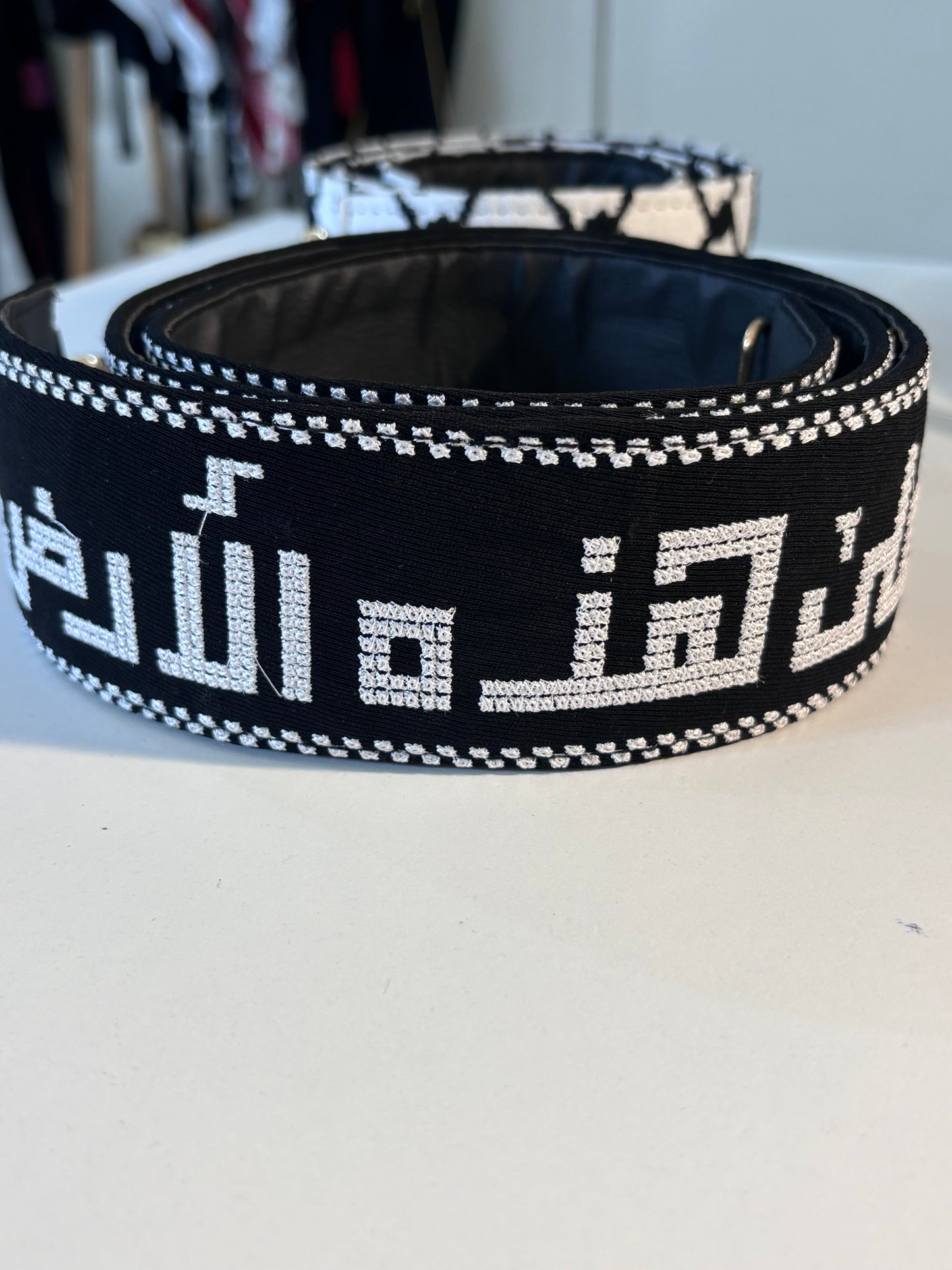 Bag Strap (Black & White) With MD Quote