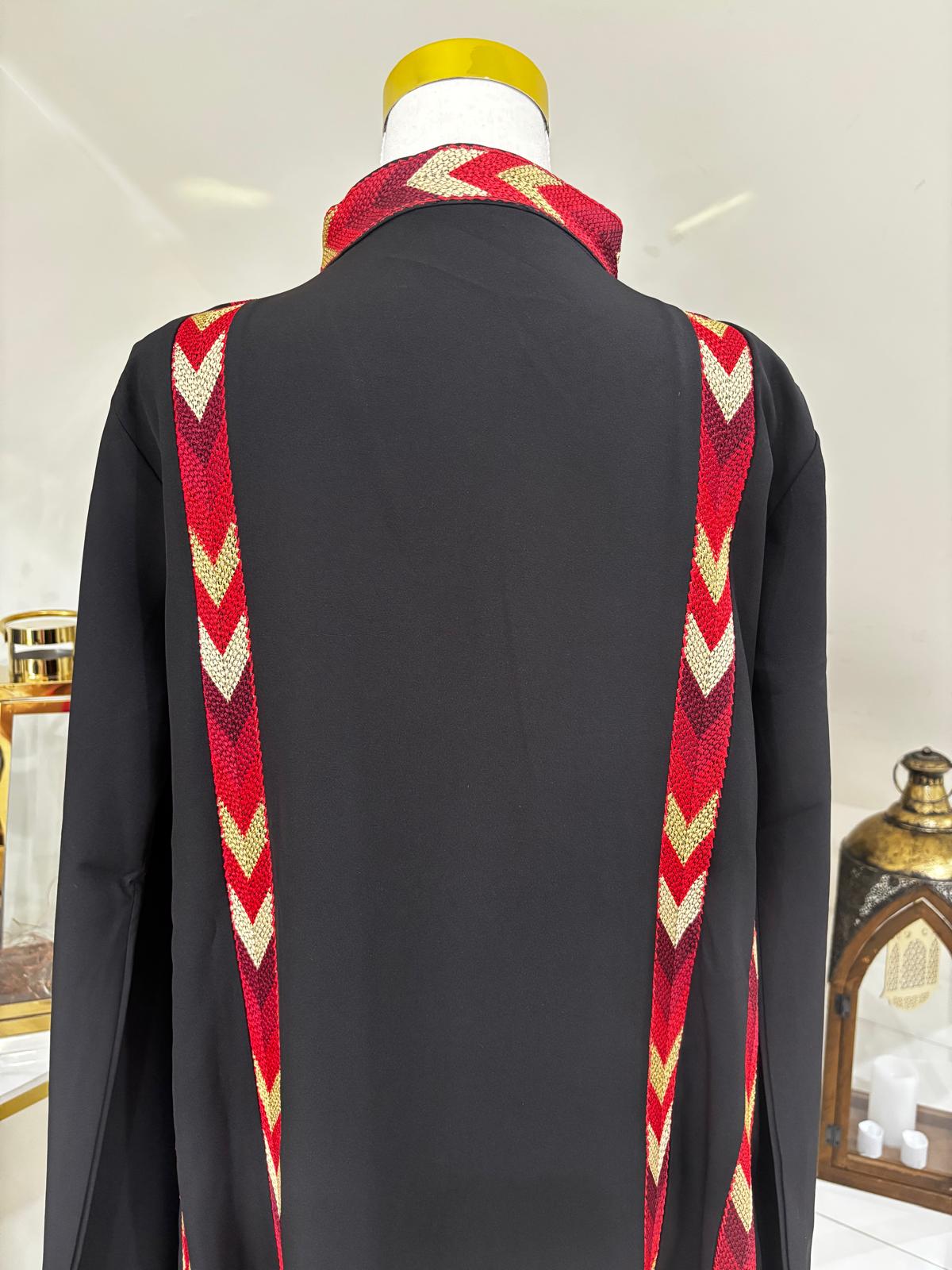 Manajel Red and Gold Tatreez Dress