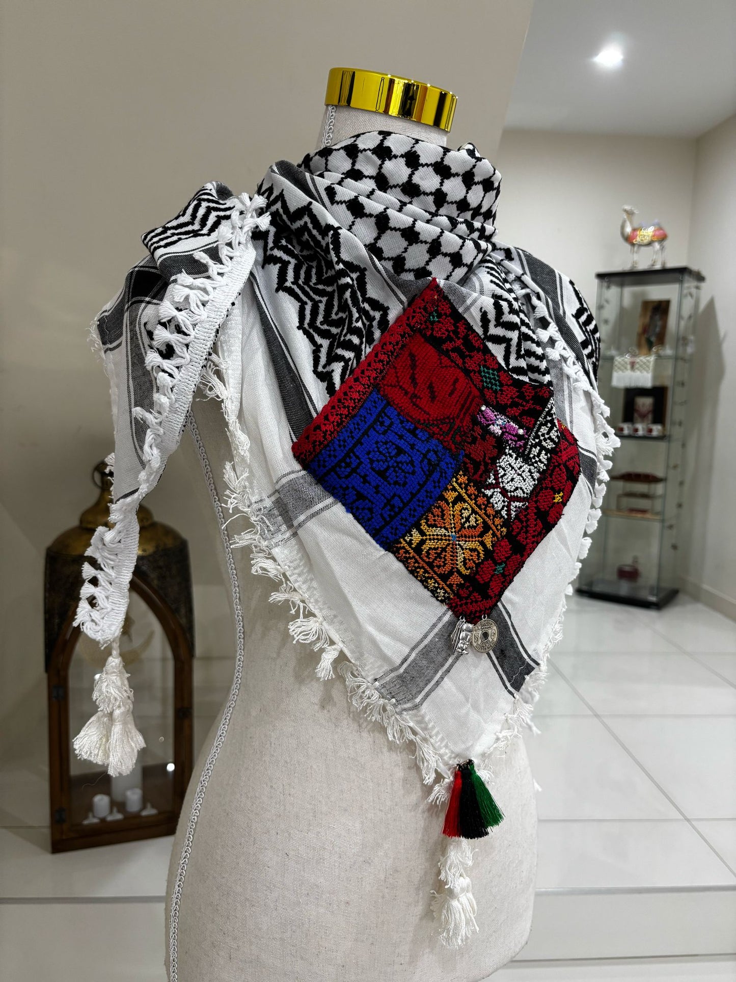 Triangle Keffiyeh with Hand Embroidery (2)