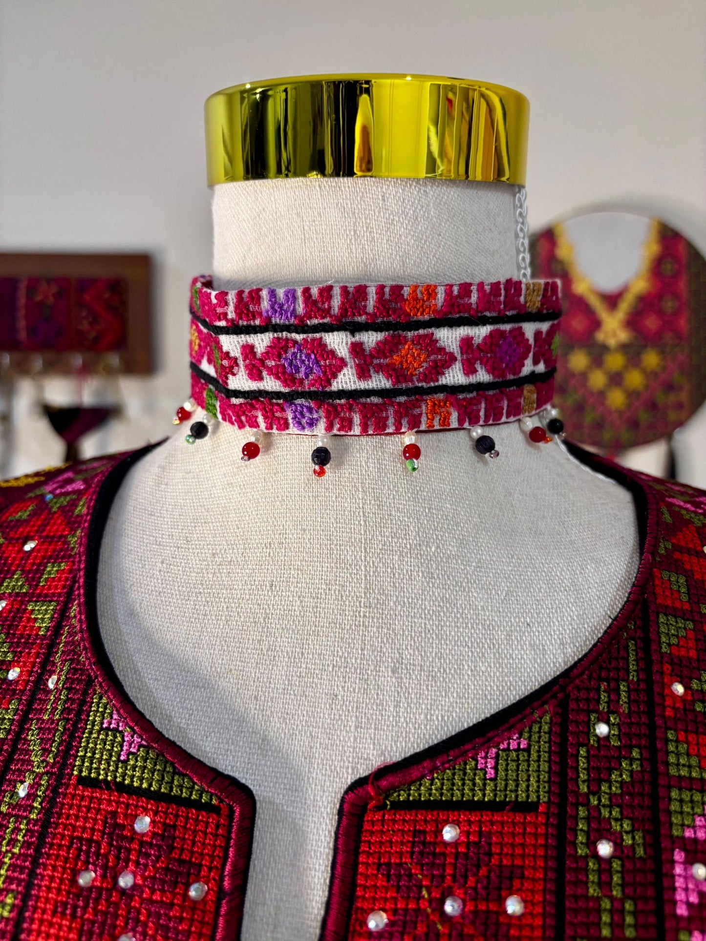 Tatreez chocker (Red)