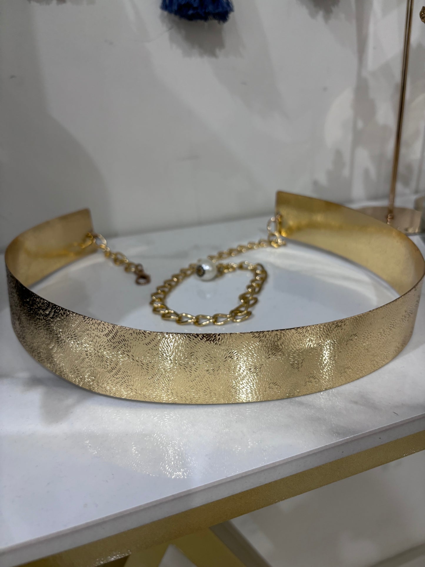 Adjustable Metal Waist Belt (Gold)