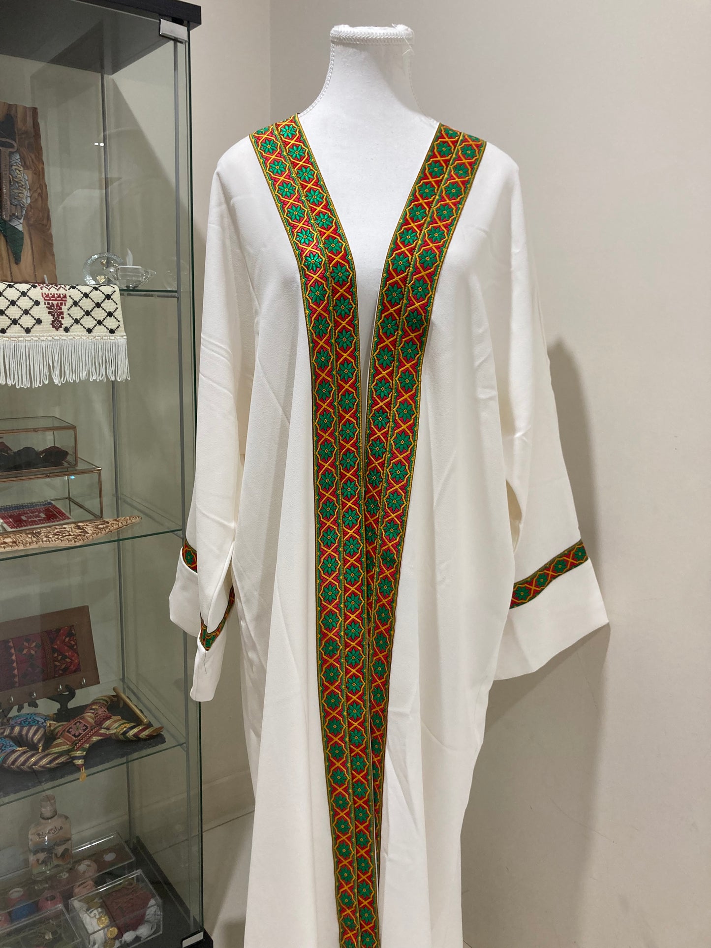 Cultural White Abaya Design 1.
