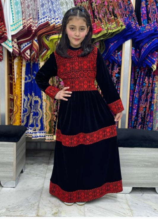 Kids Palestinian Thobe (Velvet)