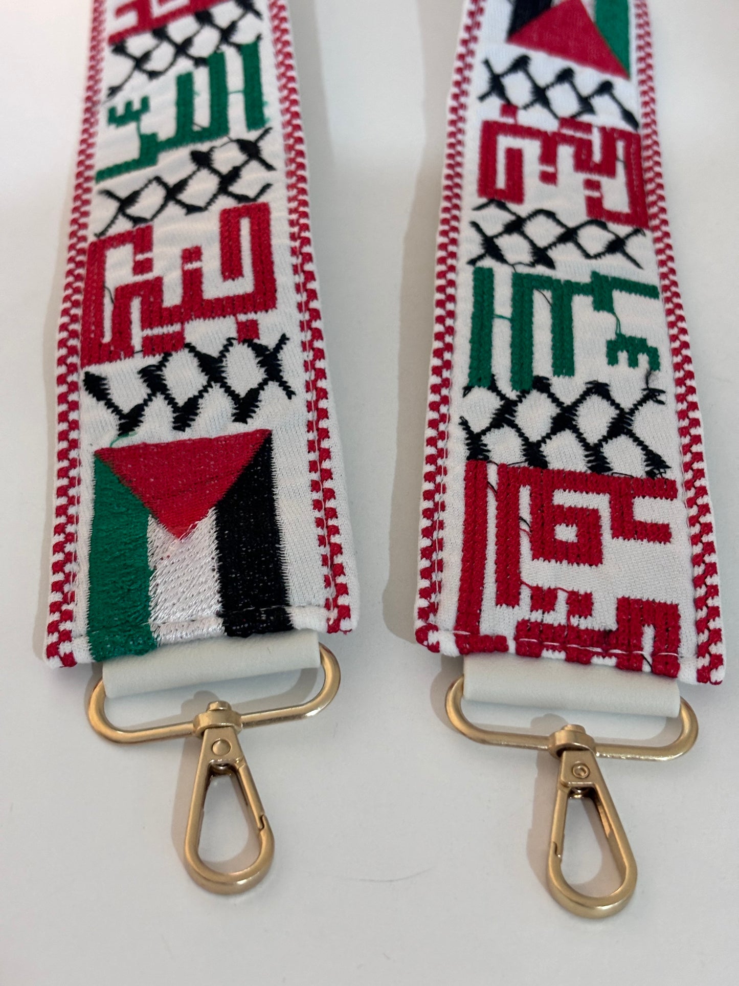 Bag or Camera Strap: Palestinian Cities, Flag And Keffiyeh Pattern