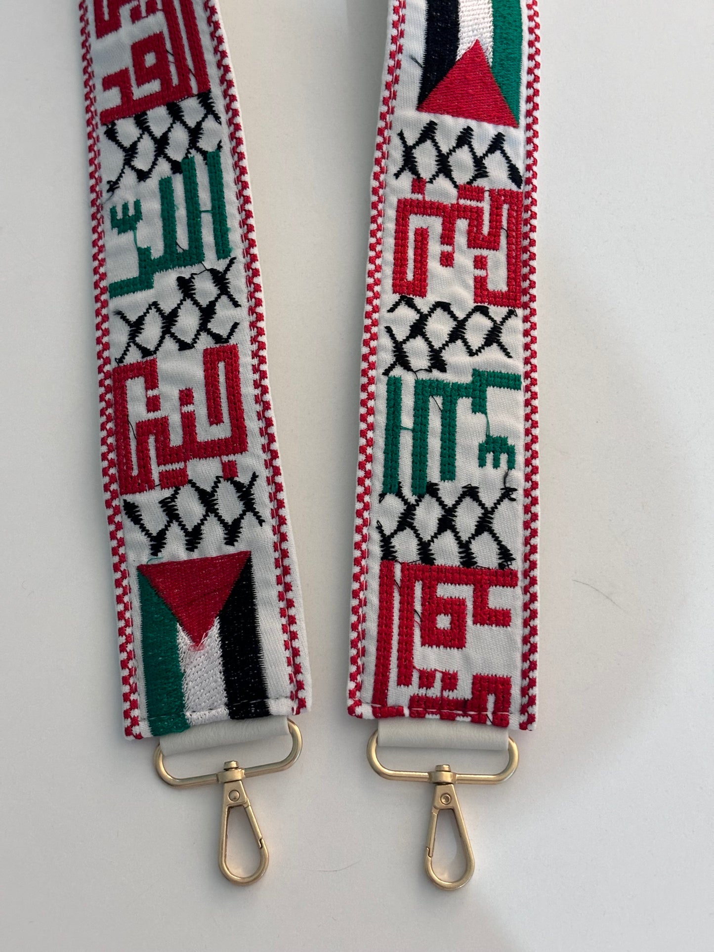Bag or Camera Strap: Palestinian Cities, Flag And Keffiyeh Pattern