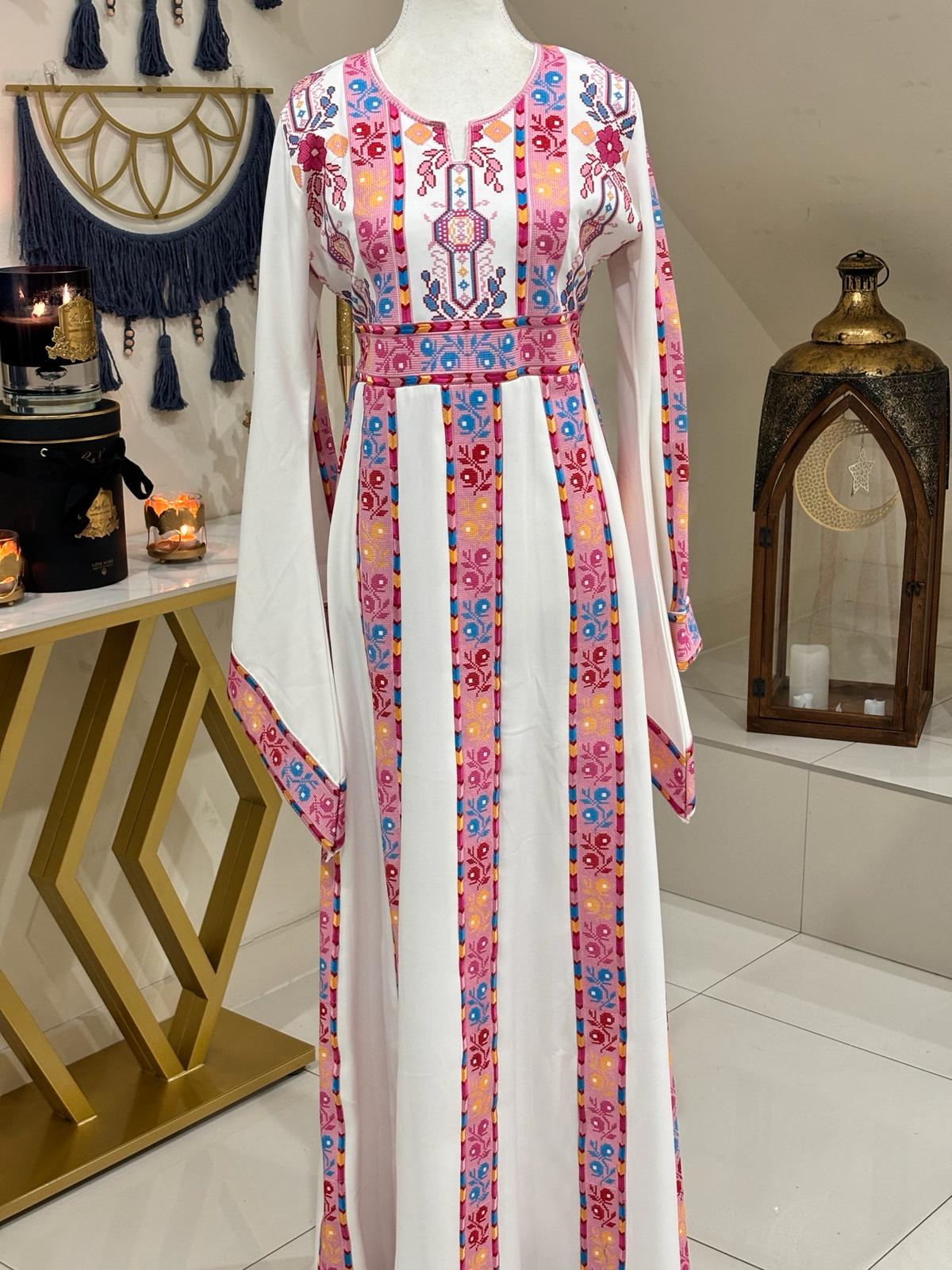 Palestinian Pink Floral Dress