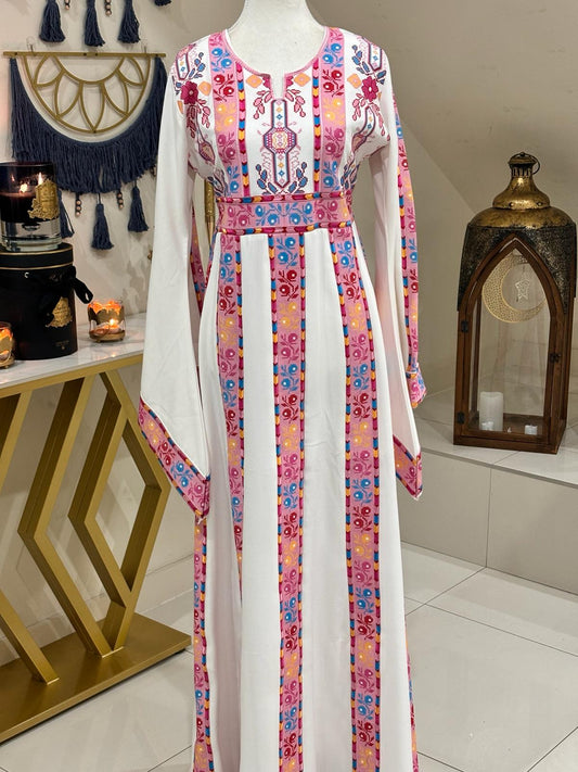 Palestinian Pink Floral Dress