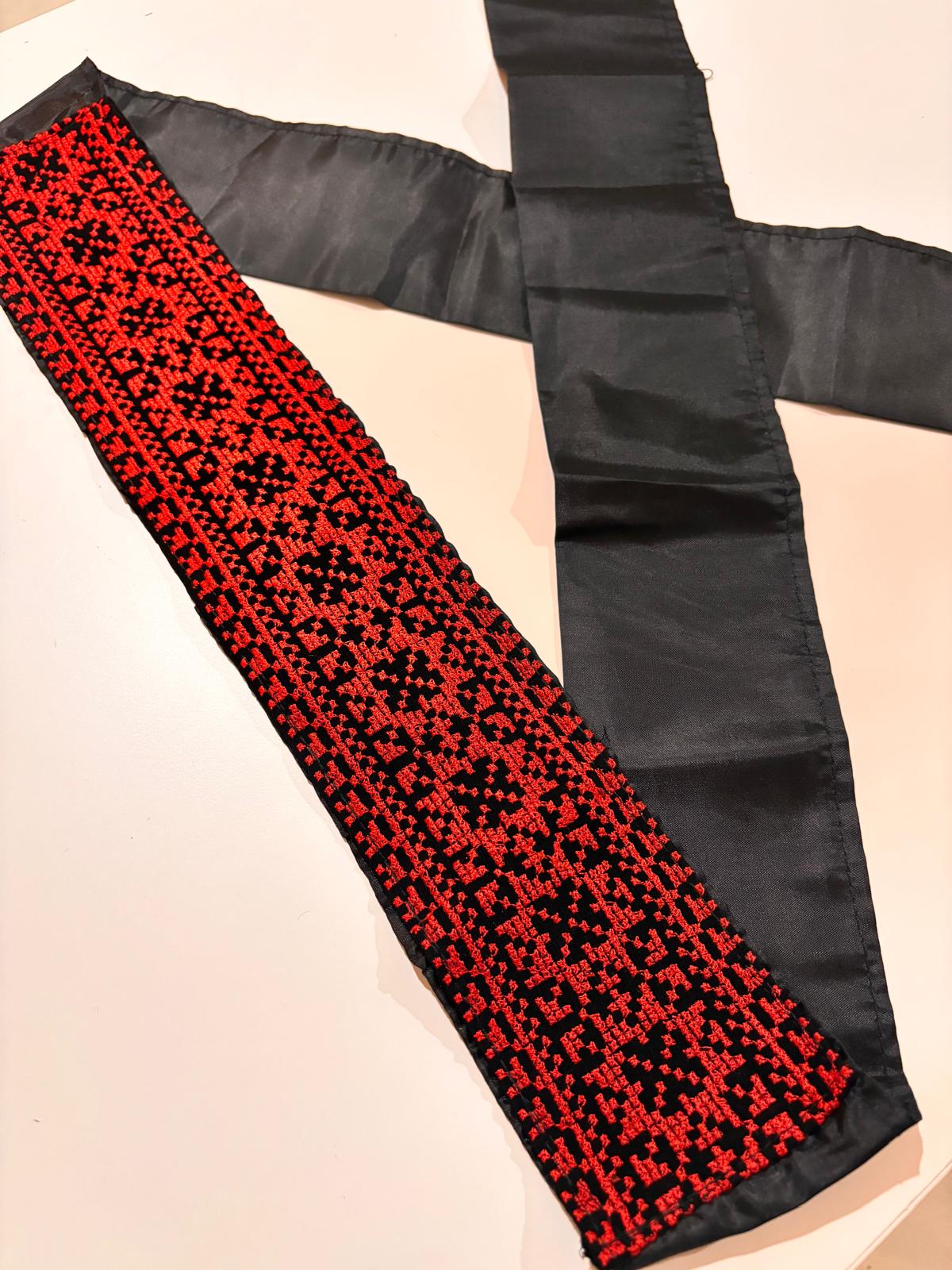 Tatreez Headband or Belt (no coins) Pattern 1 Red