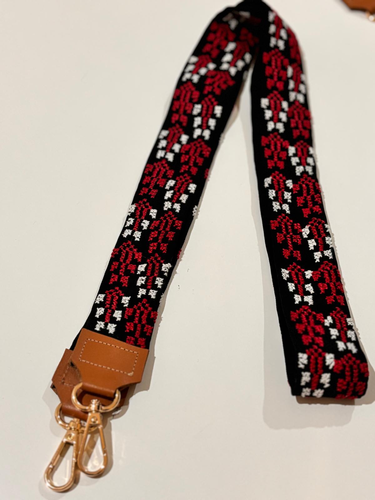 Hand Embroidered Bag strap (Cypress).