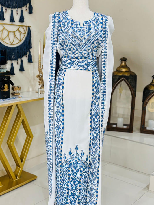 The Princess Thobe (White and Blue)