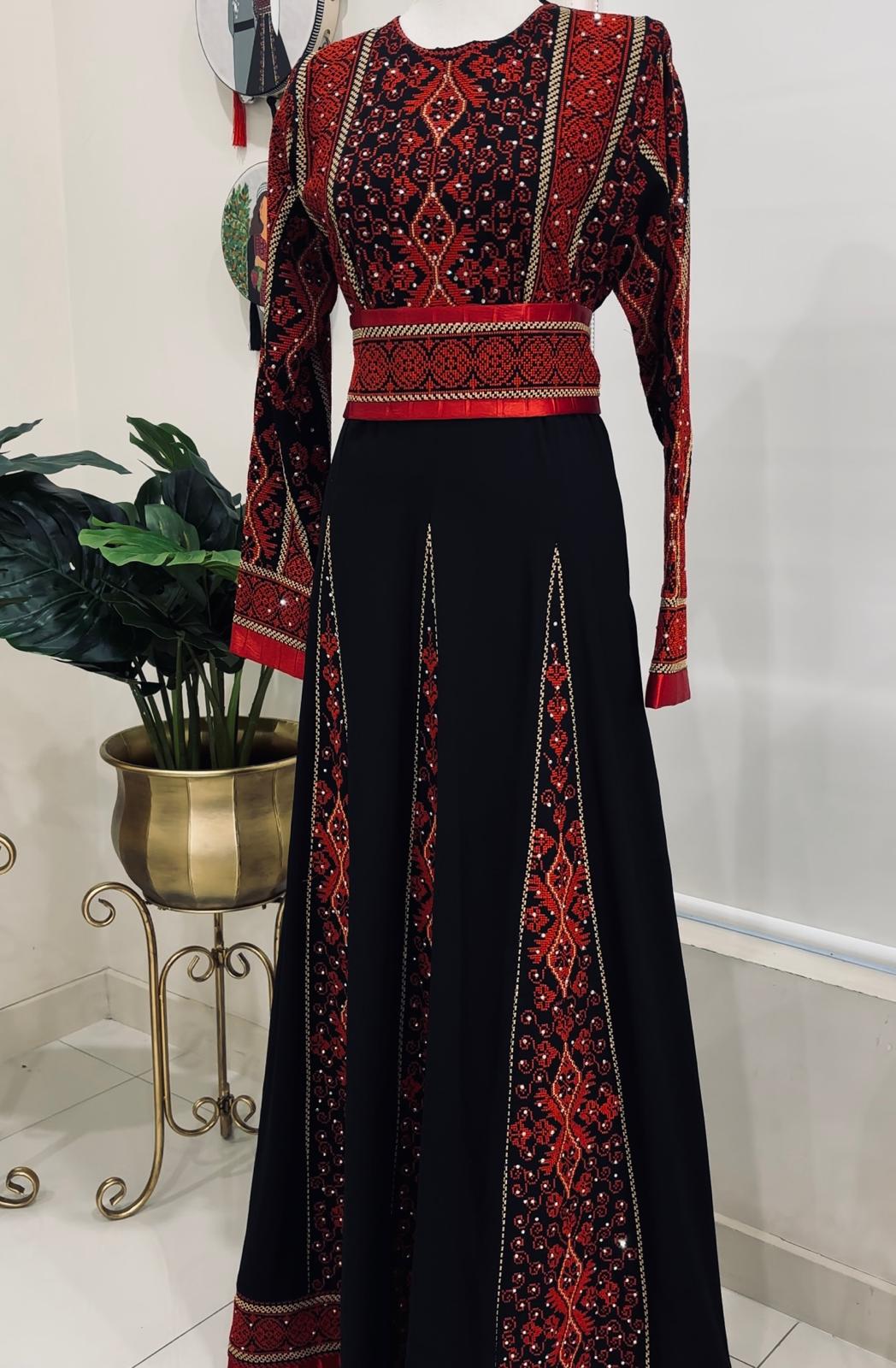 Double Cloche Embroidered Dress