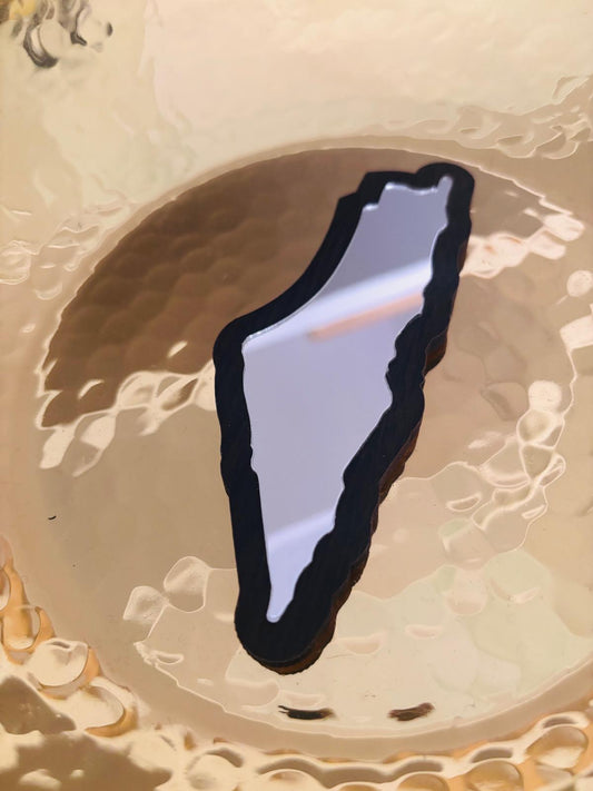 Palestine Map Mirror Magnet