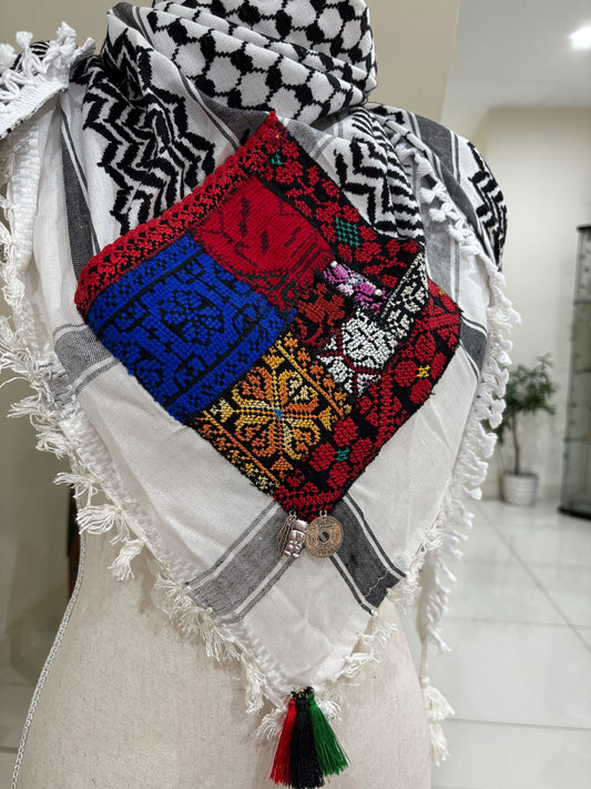 Triangle Keffiyeh with Hand Embroidery (2)