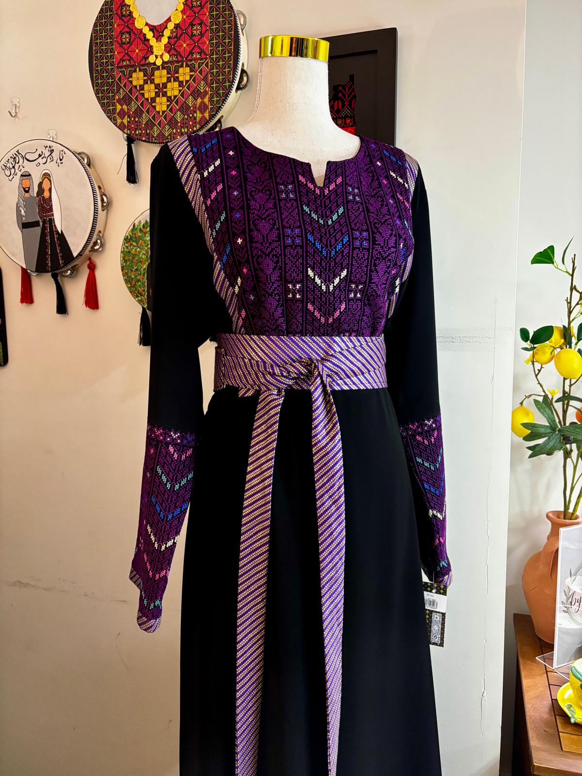 Purple Saya Tatreez Thobe