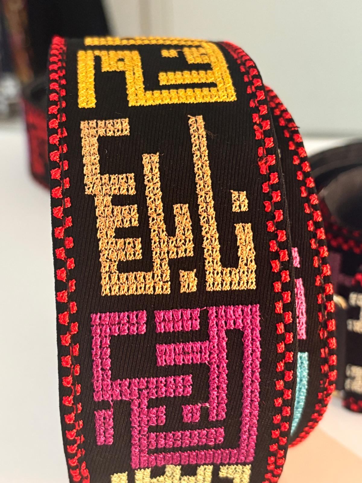 Palestinian Cities Bag Strap (Black with multicolours)