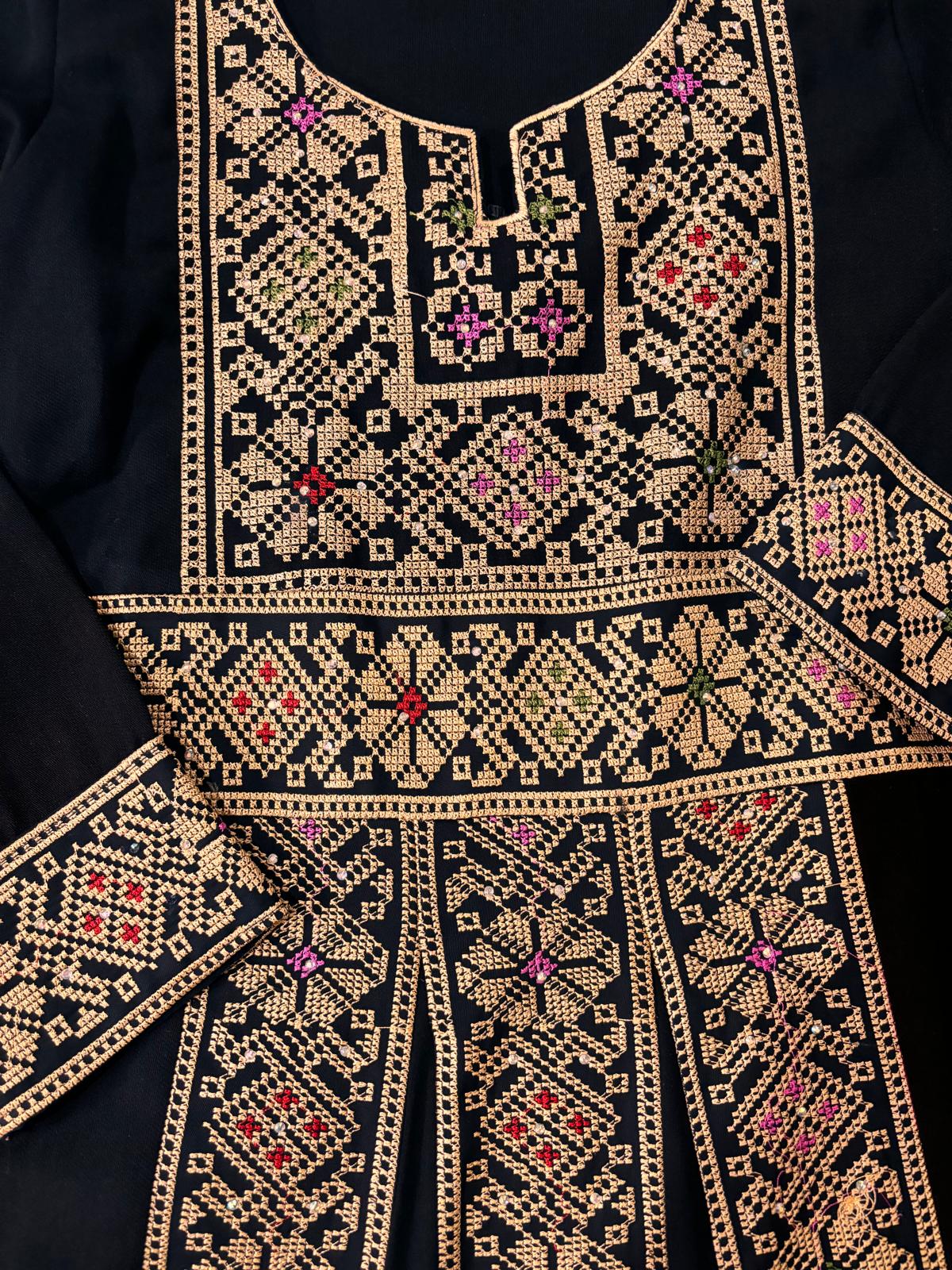 Black and Gold Thobe for Kids (4-10 years)