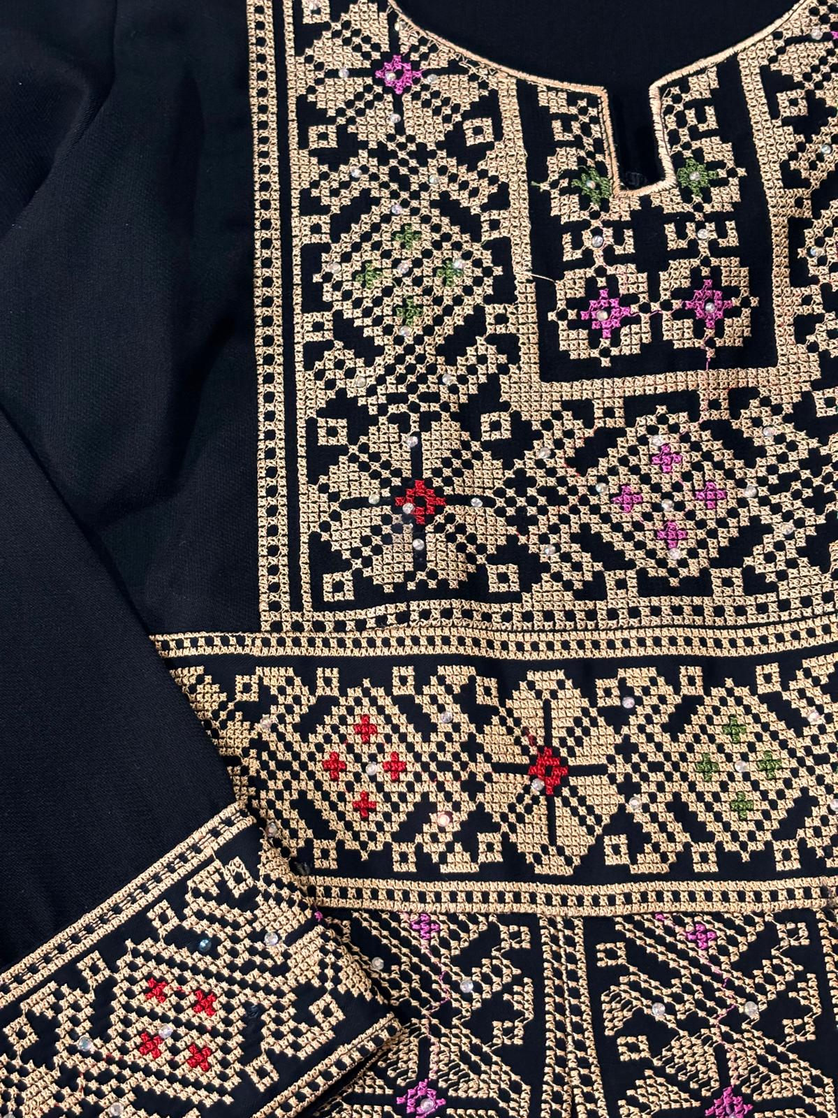 Black and Gold Thobe for Kids (4-10 years)