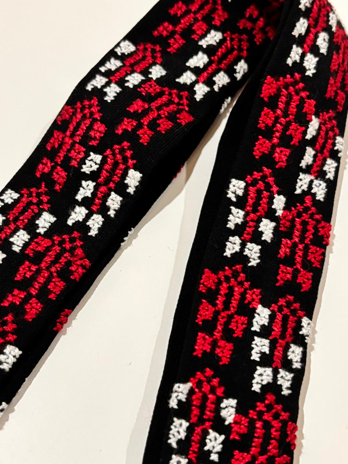Hand Embroidered Bag strap (Cypress).
