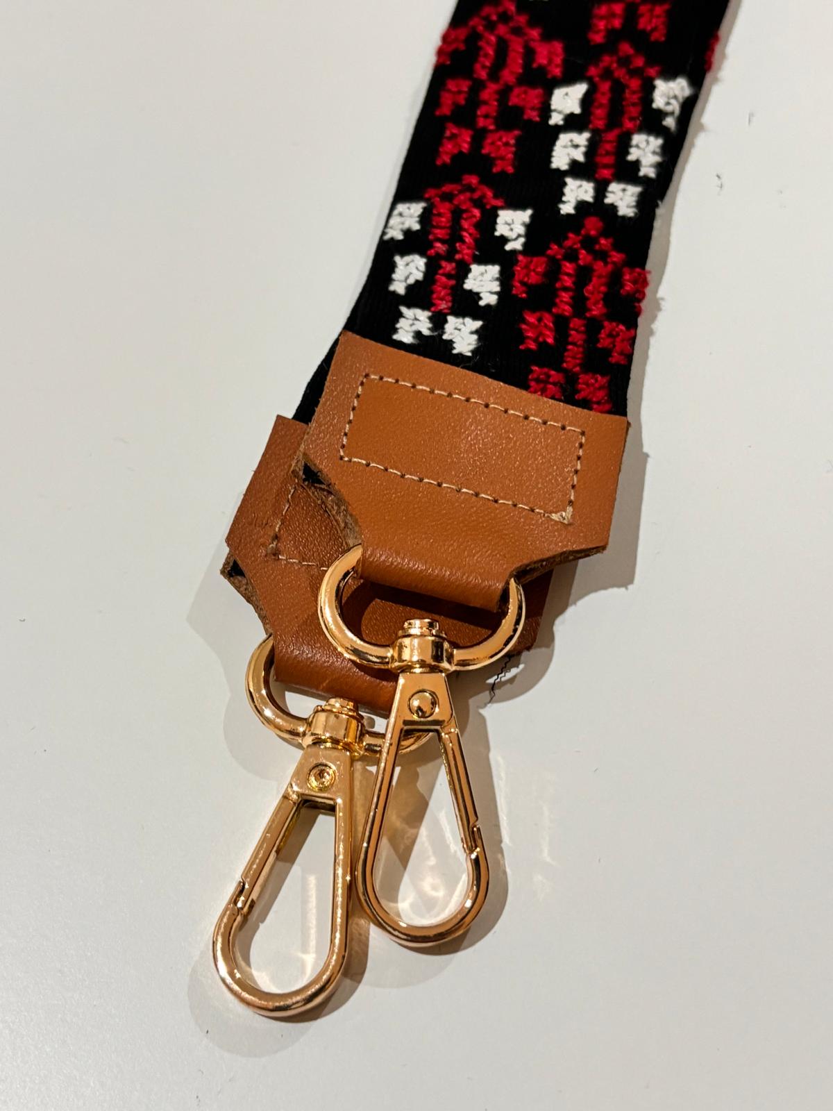 Hand Embroidered Bag strap (Cypress).