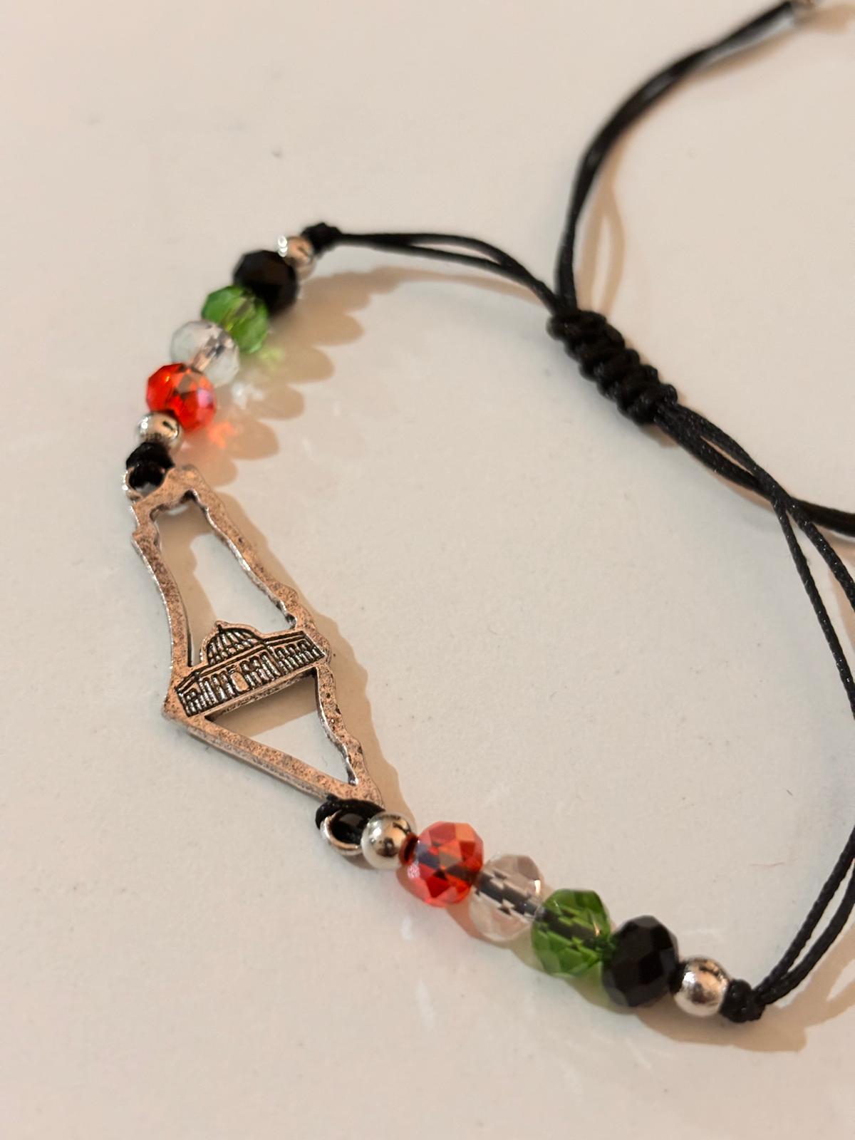 Palestine Map Bracelet (Beads)