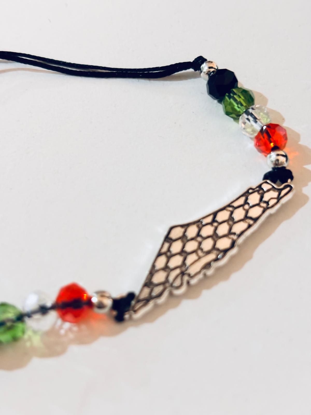 Palestine Map Bracelet (Beads)