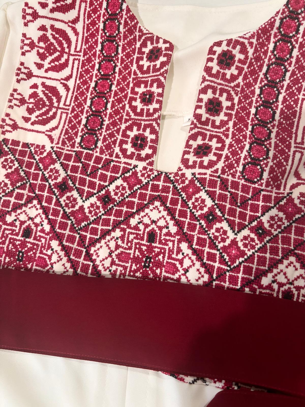 Palestinian Jellayeh (White and Red)