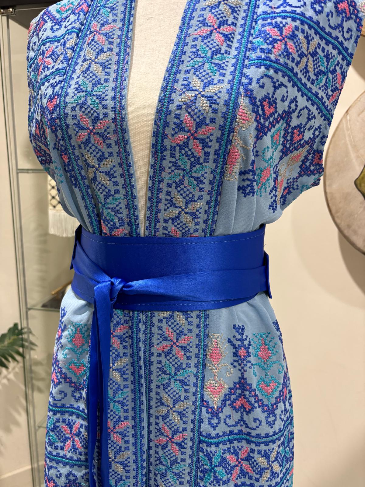 Satin Belt Blue