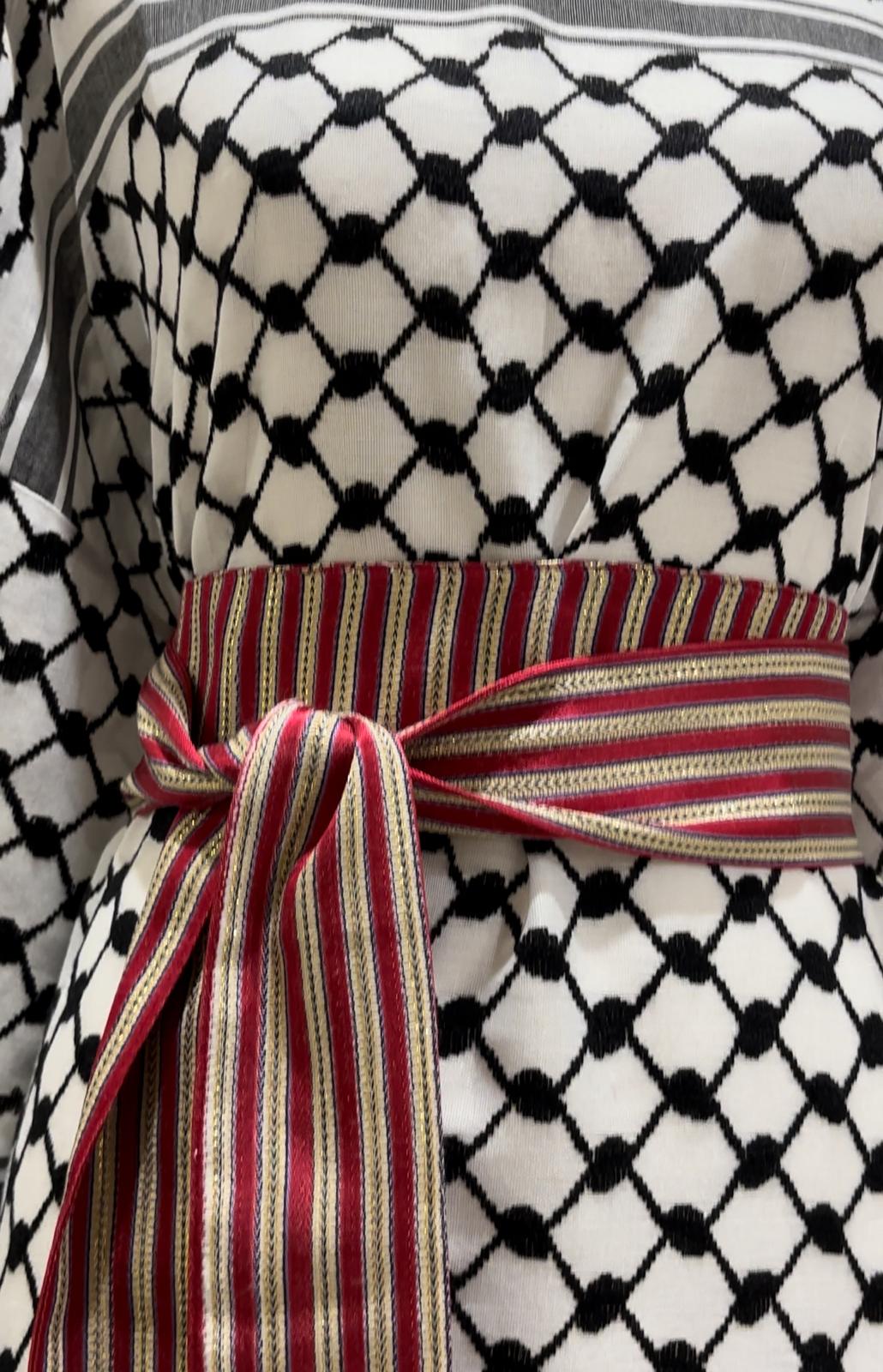 Original Saya Belt (Red and Gold Stripes)