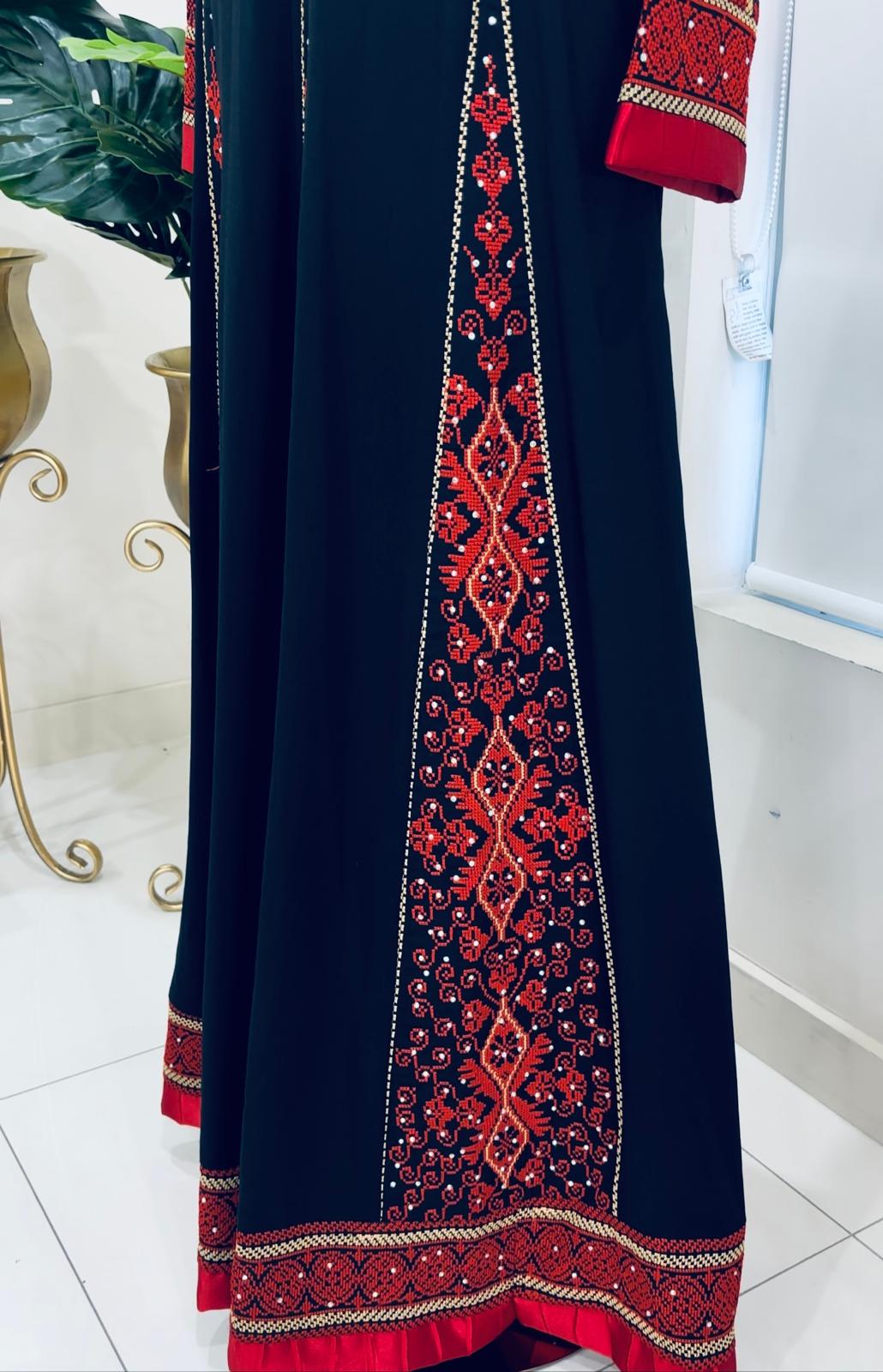 Double Cloche Embroidered Dress