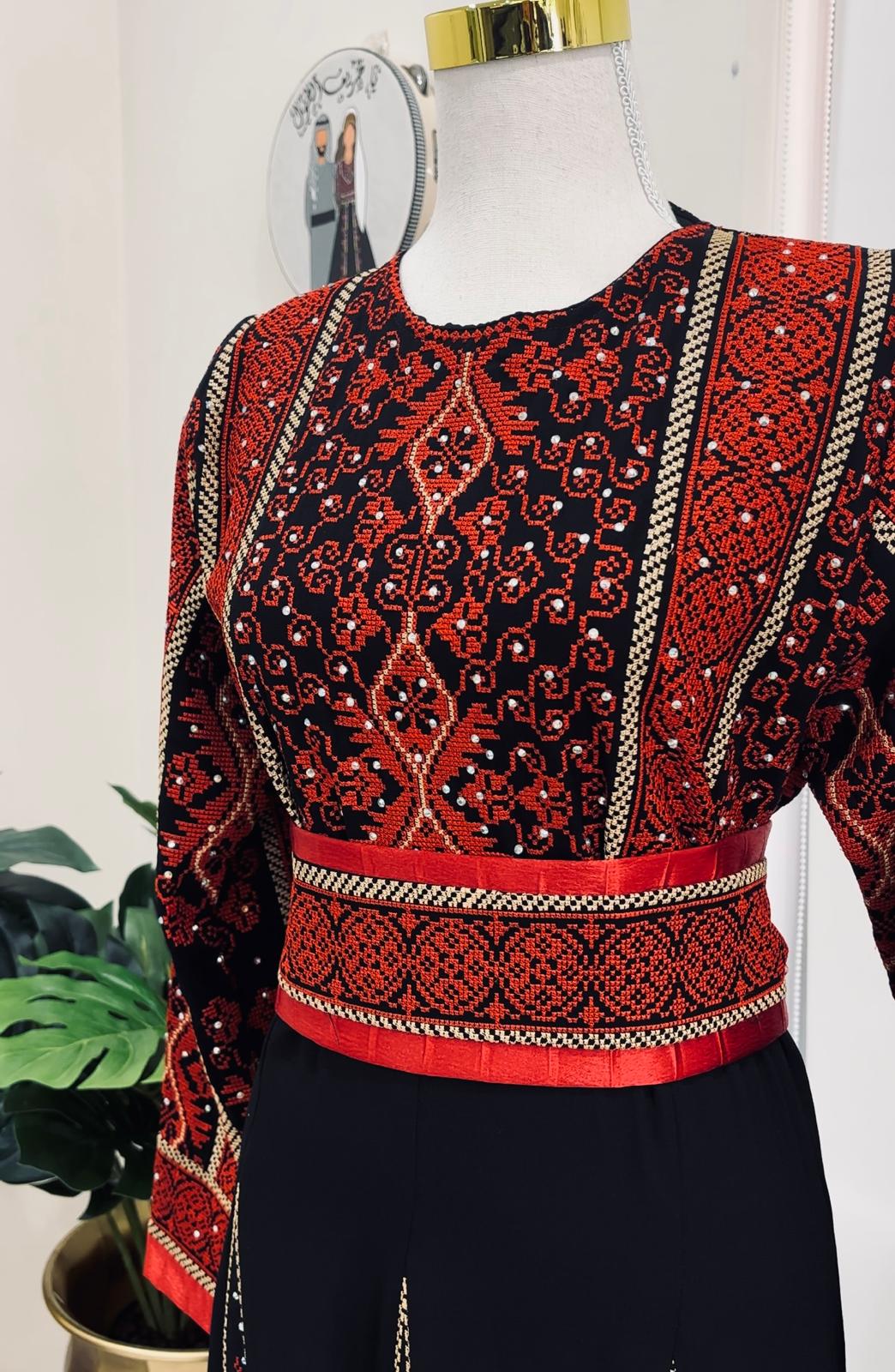 Double Cloche Embroidered Dress
