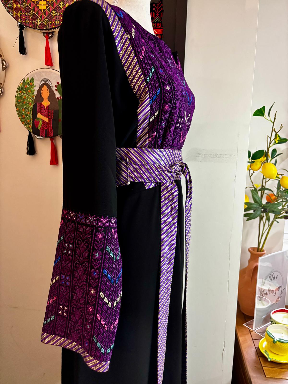 Purple Saya Tatreez Thobe
