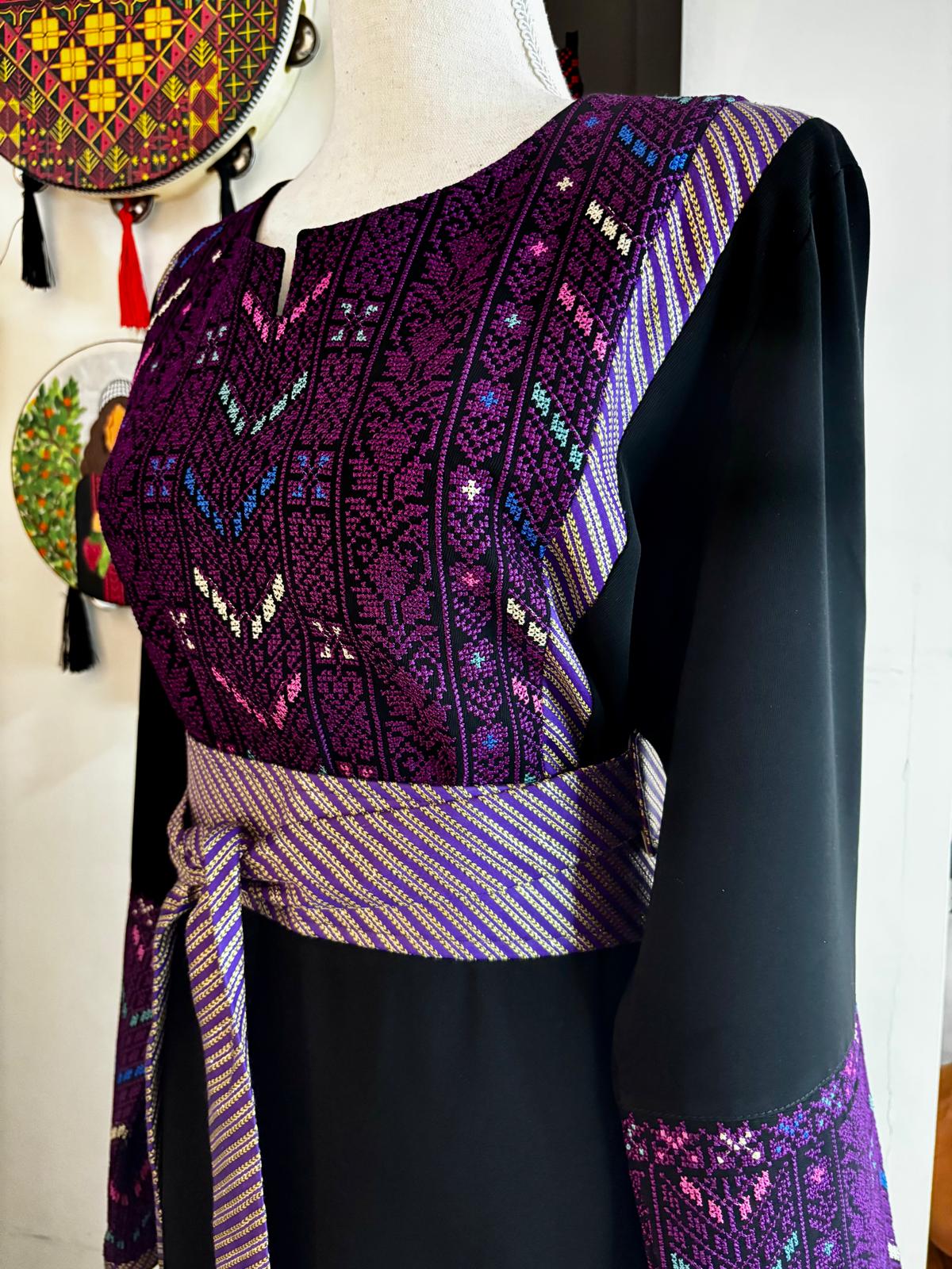 Purple Saya Tatreez Thobe