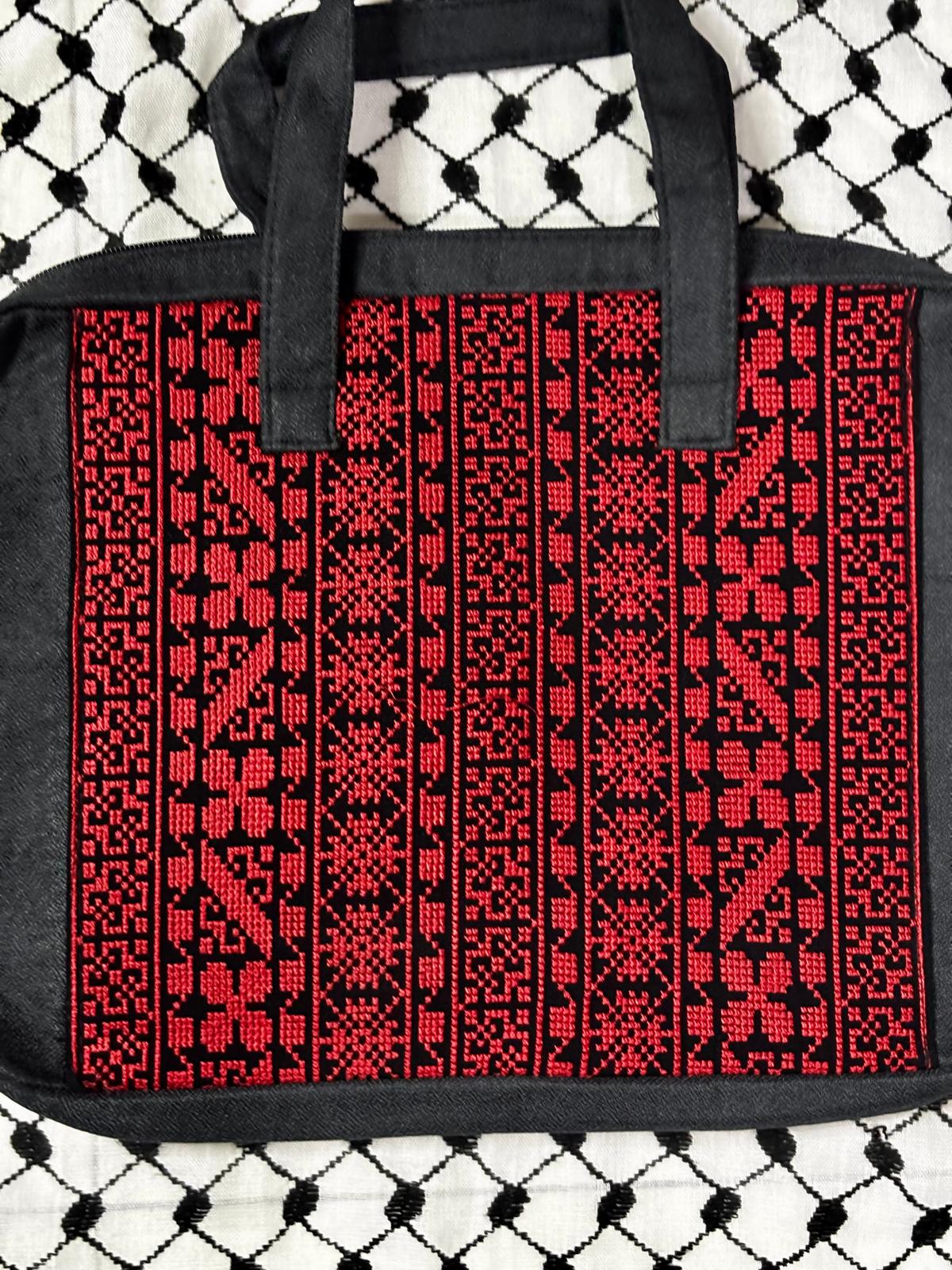 Laptop Red Tatreez Bag 2
