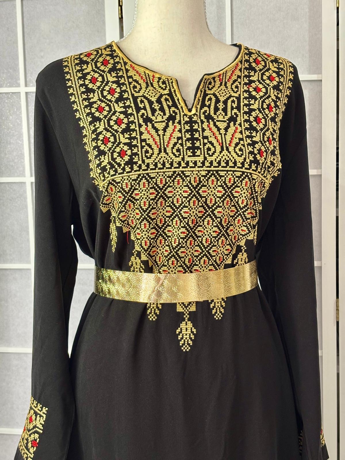 Traditional Tatreez Thobe (Gold)