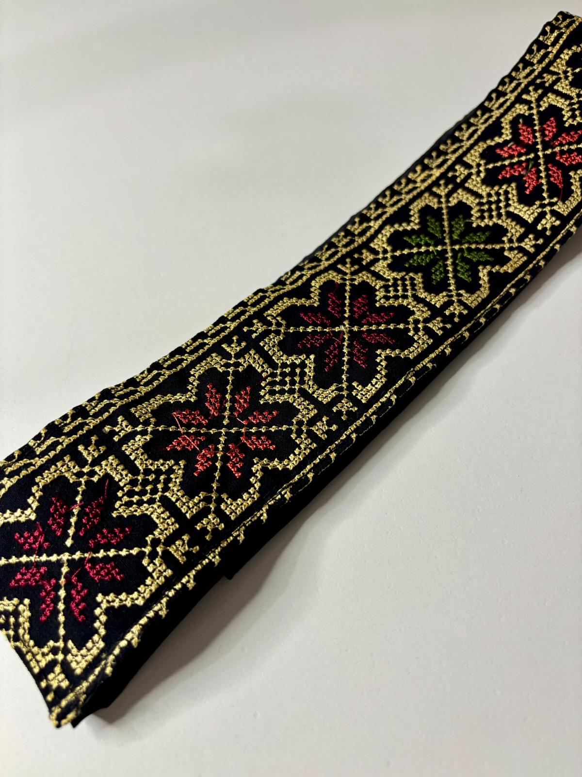 Tatreez Headband or Belt (no coins) Pattern 1 Gold Coloured