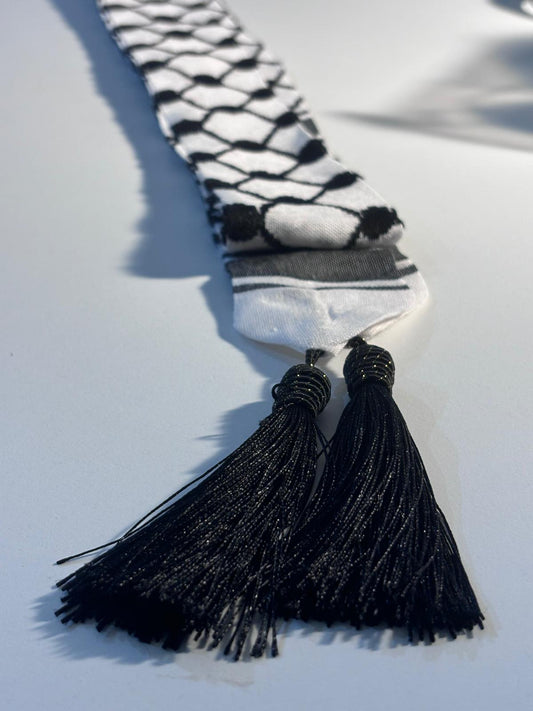 Keffiyeh Belt With Black Tassel